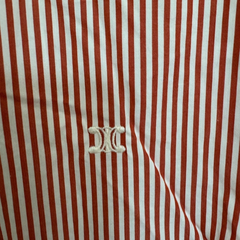 Vintage CELINE Stripe Shirt 36 - Picture 4 of 6